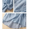 thumbnail image 6 of frariair ​Handcrafted Cotton Linen Blouse Featuring Vintage Embroidery Perfect For Artisan Markets And Cottagecore Aesthetics​ Blue, 6 of 7