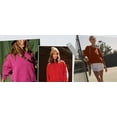 thumbnail image 5 of Rosvigor Womens Cropped Sweaters Oversized Knitted Warm Pullover Side Split Jumpers, 5 of 6