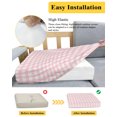 thumbnail image 5 of Pink Buffalo Plaid Couch Cushion Covers Stretch, Washable Sofa Seat Covers Individual Seat Cushion Sofa Slipcovers Farmhouse Pink White Checkered Couch Cover Furniture Protector S-3PCS, 5 of 7
