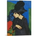 thumbnail image 1 of ARTCANVAS Dodo With a Feather Hat 1911 Canvas Art Print by Ernst Ludwig Kirchner - Size: 26" x 18" (0.75" Deep), 1 of 9