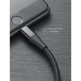 thumbnail image 5 of Anker Powerline+ II Braided Nylon Lightning Charging Cable w/Pouch (3ft), MFi Certified,Black, 5 of 7