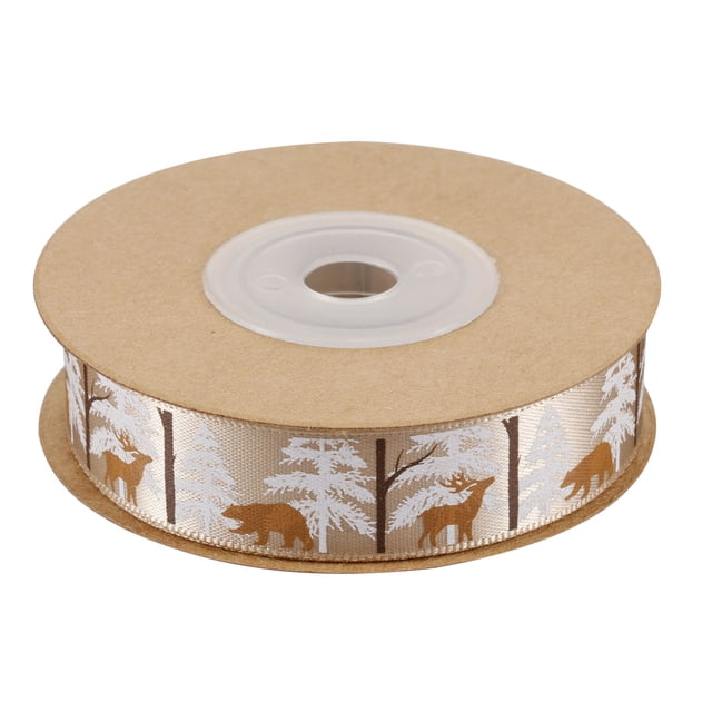 CIMAXIC christmas 1 Roll Christmas Decoration Ribbon Gift Ribbon DIY Supplies Xmas Printing Ribbon,359.96"X0.59"X0.04"