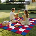 thumbnail image 4 of 4th of July Outdoor Rug 5x8 Ft - Reversible Patio Rug Outdoor Camping Rugs, Independence Day Red Blue White Plaid Checkered Indoor Outdoor Area Rugs, Non-Slip Outdoor Carpet Runner for Deck/Porch, 4 of 8