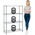 thumbnail image 2 of Storage Shelves NSF Metal Shelf 4-Tier Wire Shelving Unit 36''L×14''W×54''H Height Adjustable Storage Shelf Heavy Duty Shelving Storage Rack for Kitchen Office Pantry Bathroom Garage, Chrome, 2 of 10