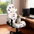 thumbnail image 3 of Jiueut Colorful Butterfly Print Gaming Chair Cover with Armrest Cover, Comfortable High Back Chair Cover Thick Rotating Computer Chair Protector with Stretch Band, 3 of 7