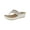 White, variant on Womens Bari Faux Suede Round Toe Wedge Sandals