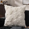 thumbnail image 3 of Halloween Pillow Covers 18x18 inch Set of 2, White Ghost Throw Pillow Cases Soft Plush Faux Fur Wool Couch Cushion Case for Chair Sofa Bedroom Living Room Home Decor, 3 of 6