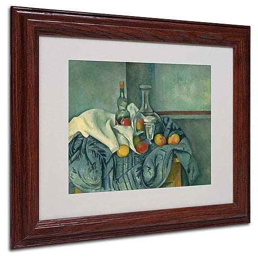 Trademark Fine Art "The Peppermint Bottle" Canvas Art by Paul Cezanne, Wood Frame