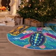 thumbnail image 6 of Daiia Little Sea Turtles Drawing Merry Christmas Tree Skirt , Xmas Large Lace-up Tree Skirt, Santa Snowflakes Rustic Home Decorations New Year Party Farmhouse Decor-36", 6 of 7
