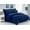 Navy Blue, variant on Elegant Comfort 8-Piece Sage Dobby Stripe Comforter Bedding Set, Queen