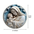 thumbnail image 2 of Meggemo 3.15 Inch Christmas Jesus Hanging Ornaments Single Sided 3mm Thick Xmas Religious Themed Pendants for Tree Home Holiday Decor, 2 of 7