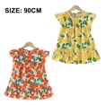 thumbnail image 2 of Vestidos De Niña Pequeña Vestido De Verano Manga con Volantes, Vestido De Túnica De Verano De Playa 3-7 Años,90cm, 2 of 6