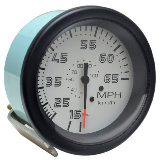 Teleflex Boat Speedometer 29513 | Sportsman 65 MPH 3 Inch Black White