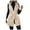 Beige, variant on Women's PU Leather Belted Vest Jacket Stylish Turn Down Collar Coat for Fashion Outerwear