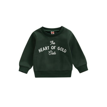 

COUTEXYI Baby Girls Boys Sweatshirt Long Sleeve Crew Neck Letters Print Fall Pullover Tops