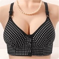 thumbnail image 2 of Levmjia Women Bra Front Closure Thin Printed Adjustable Breathable Lace No Underwire Push Up Comfort Vacation Everyday Daily Wear, 2 of 3