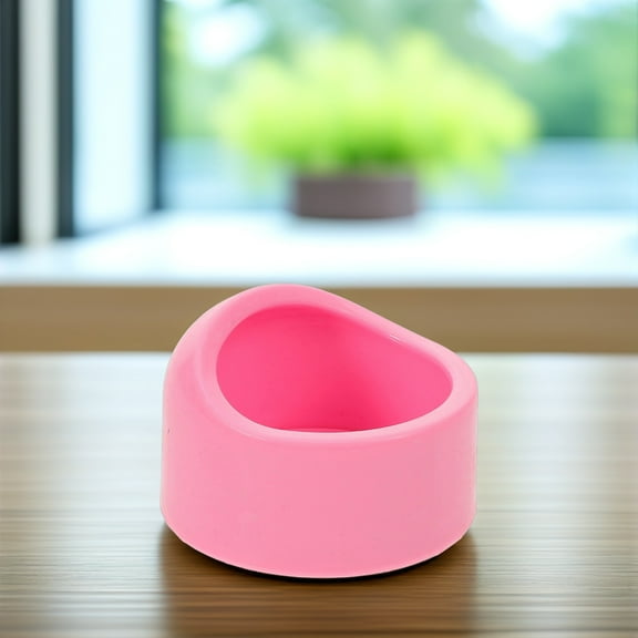 ELAYARD Stable Pink Plastic Feeding Dish for Hamsters and Small Pets Easy to Use