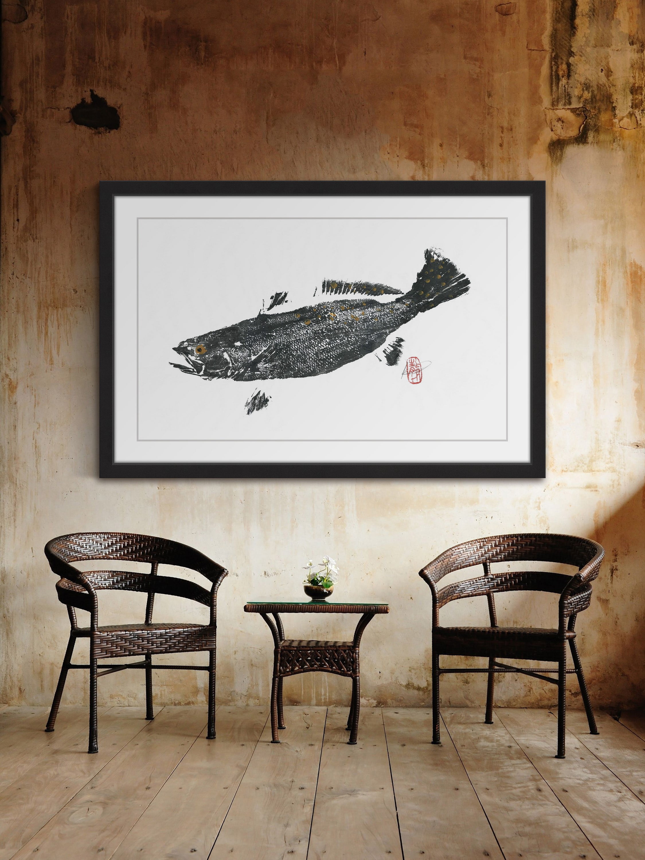 "Speckled Trout" Framed Painting Print