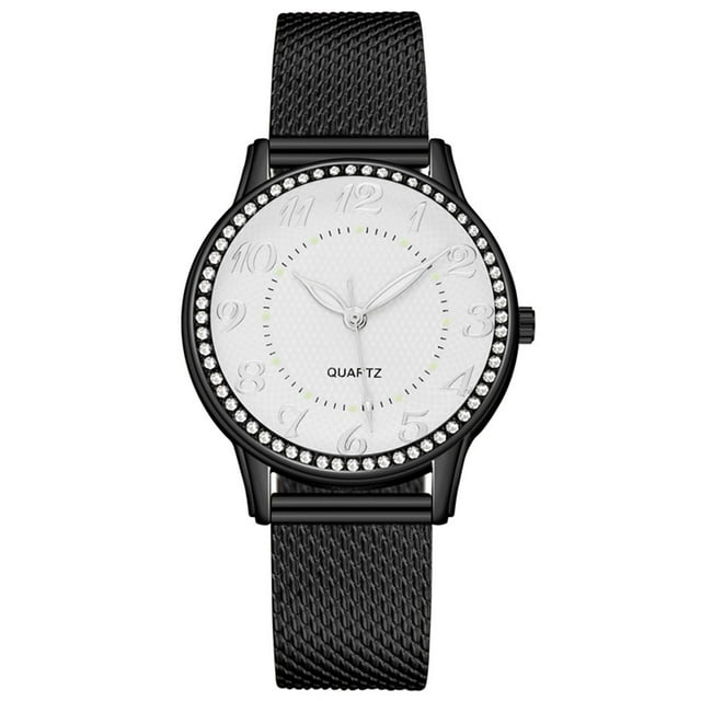 Price Down Sfonq Mothers Day Gift for Grilfriend Womens Watches Luxury Watches Quartz Watch Stainless Steel Dial Casual Bracele Watch,A Buy 2 Save 10%