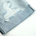 thumbnail image 6 of KIDSCOOL SPACE Boys Summer Denim Shorts, Ripped Soft Thin Elastic Band Inside Half Jean Pants,6-7 Years, 6 of 6