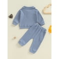 thumbnail image 4 of Suealasg Baby Boys Fall Outfits Set 6M 1T 2T 3T Toddler Boys Long Sleeve Sweatshirt and Sweatpants 2Pcs Casual Autumn Clothes, 4 of 7