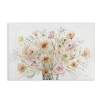 Stupell Industries Blush Pink Bouquet Plants & Flowers Painting Wrapped Canvas Art Print Wall Art, 36 x 24