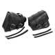 thumbnail image 3 of Bolsa de sillín de motocicleta de 2 piezas, bolsa de brazo basculante impermeable de gran capacidad de cuero PU negro para motos, 3 of 5