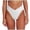 White, variant on HNMKIU Women's V Cut High Cut High Waisted Bikini Bottom Bathing Suit Bottoms Swim Shorts Women Beige,L