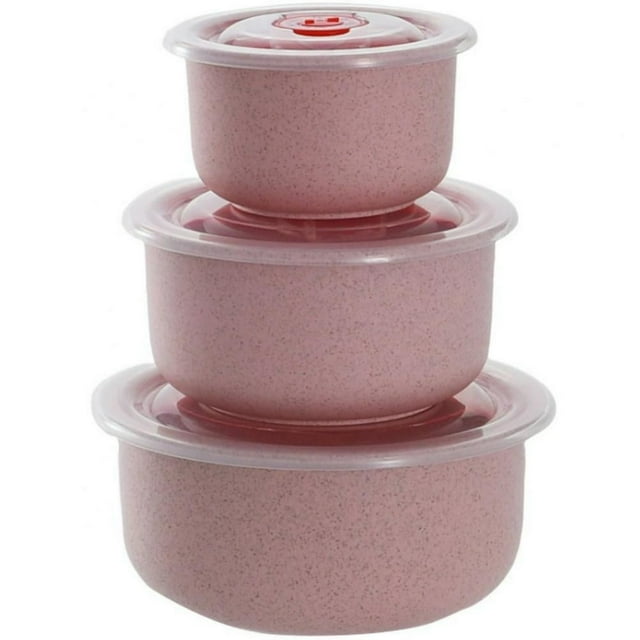 POINTERTECK Microwave Freezer Safe Bowls - 3 Piece Set - with Lids - Soup Bowls Ramen Cookware Food Container Microwave Safe - BPA Free Plastic Food Storage Containers
