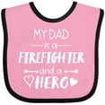 thumbnail image 3 of Inktastic My Dad is a Firefighter and a Hero Boys or Girls Baby Bib, 3 of 4