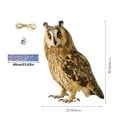 thumbnail image 2 of Bird Repel Scarecrow, Owl Scarecrow Scarer Pendant, Decorative Scarer Pendant with Bell, Fake Bird Scare Device, Waterproof Patio Balcony Garden Decorations, 2 of 10