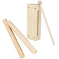 thumbnail image 4 of 1 Ensemble d'Instruments de Percussion Rythmique en Bois avec Maillet Bâtons de Musique Lummi, 4 of 8