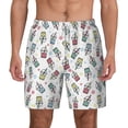 thumbnail image 3 of Uemuo Milk Tea Pattern Mens Swim Trunks Quick Dry Board Shorts with Mesh Lining, Stretch Beach Shorts Quick Dry No-Chafing Board Shorts-Medium, 3 of 9