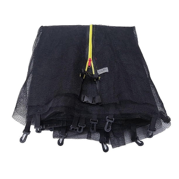 12FT Trampoline Safety Net for Kids with Zipper and Buckle, Anti-Fall Nylon Pad and Mesh Accessories