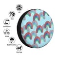 thumbnail image 4 of Naloa colorful rainbow Tire Cover Wheel Protectors Tyre Covers Weatherproof Wheel Covers Universal Fit for Trailer Rv SUV Truck Camper Travel Trailers-16 inch, 4 of 6