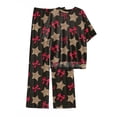 thumbnail image 2 of MINTREUS Lounge Sets for Women Knit Short Sleeve Tops and Long Pants Soft Comfy Pajamas Set Oversized 2 Piece Outfits S-2X, 2 of 8