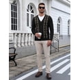 thumbnail image 6 of COOFADNY Mens Cardigan Sweater Vintage Striped V-Neck Long Sleeve Button Down Knitted Sweaters, 6 of 8