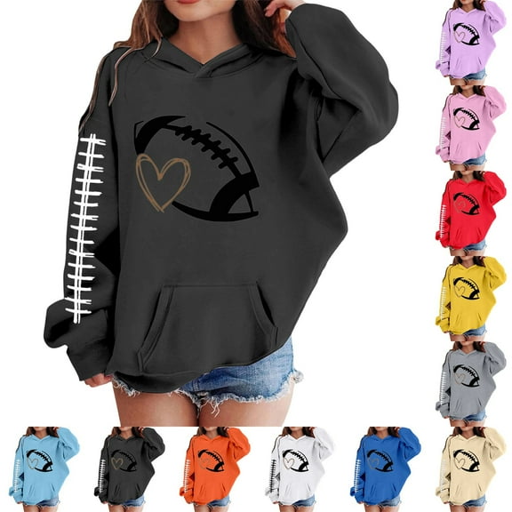 Cute Sweatshirts for Girls Preppy Aesthestic Sweat Shirts Y2k Bastball Graphic Long Sleeve Pullover Tops Back To School Clothes for Teen Girls - Beige,3-4 Years