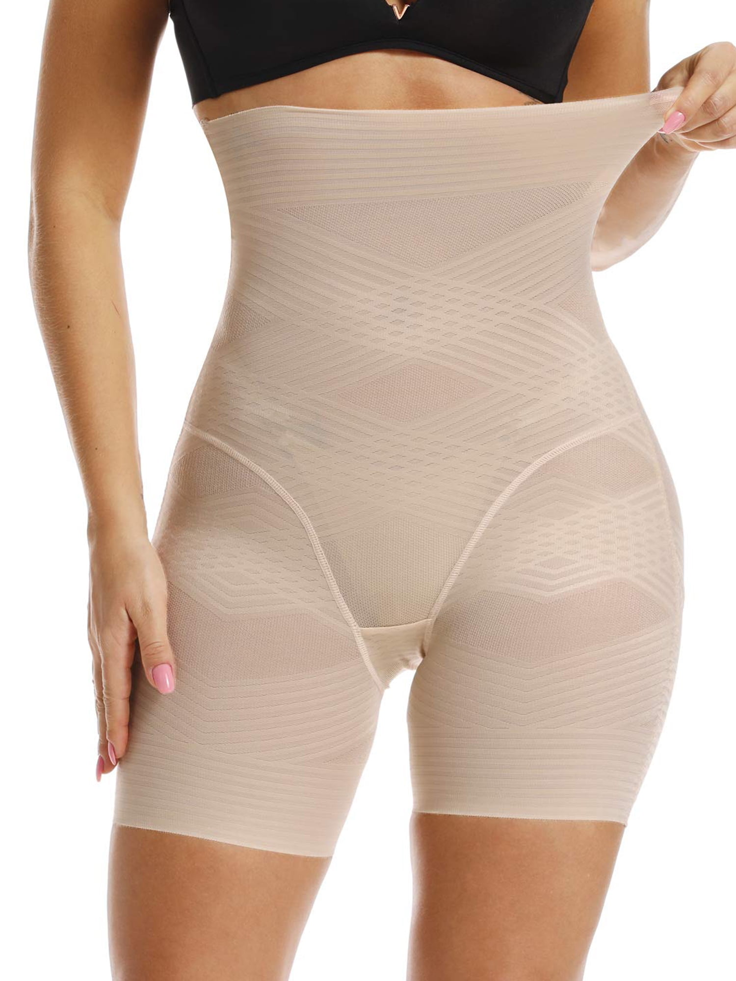 EasyComforts Lower Back Support Brief, Abdominal Shapewear Undergarment,  White, Medium