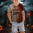 thumbnail image 2 of Weebloom Halloween Tee Shirts for Kids Boys Girls Graphic Short Sleeve Tops Casual Party Tees for Toddler Comfortable Everyday Wear Seasonal Outfits Outwear,3-4 Years, 2 of 9