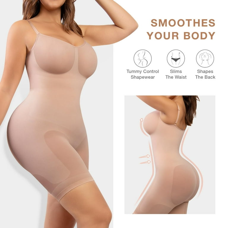 Lilvigor Women's Seamless Shapewear Tummy Control Body Shaper Comfortable  for Women Under Dress Thigh Slimmer Bodysuit Girdle 