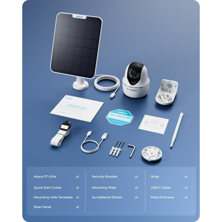 Reolink 4K 8MP Outdoor Security Camera, Solar Battery Powered, 360