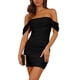 thumbnail image 1 of Vestido PRETTYGARDEN 2025 Verano Mini Fruncido con Hombros Descubiertos L, 1 of 8