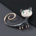 thumbnail image 3 of Broche de gato lindo esmaltado para mujer, broche de gatito, joyería Animal, regalo Unisex JAMW Sencillez, 3 of 5