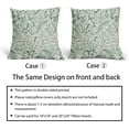 thumbnail image 5 of Teal Fern Leaves Pillow Covers 20X20 Inch Plant Leaf Floral Pine Decorative Pillow Cases Vintage Botanical Spring Summer Throw Pillows Set of 2 Farmhouse Home Decor for Sofa Porch Couch Outdoor, 5 of 6