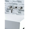 thumbnail image 4 of Kingston Brass KS8126BX Metropolitan 2-Handle 8 in. Wall Mount Bathroom Faucet, Polished Nickel, 4 of 5