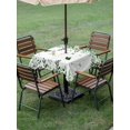 thumbnail image 4 of Outdoor Tablecloths with Umbrella Hole & Zipper, Green Spring Botanical 54x54 Inch Square Tablecloths, Weeping Eucalyptus Butterfly Waterproof Table Cloth, Patio/Pool/Picnic Table Covers, 4 of 8