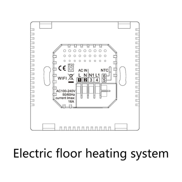 WiFi Smart Thermostat Temperature Controller For Gas Boiler Electric Underfloor Heating Humidity Display Works ,Easy to Install