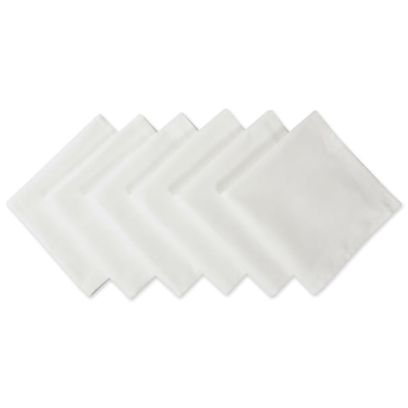 DII Modern Style Fabric Dining Napkin in White Finish (Set of 6)