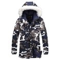 thumbnail image 2 of LoyisViDion Men Mid-Length Hooded Camouflage Zipper Buttons Warm Collar Cotton Jacket Coats Blue 16(XXXXXL), 2 of 4